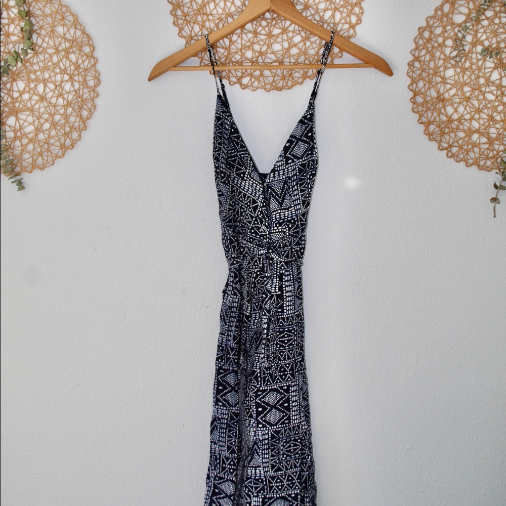 One Clothing Geometric Wrap Dress